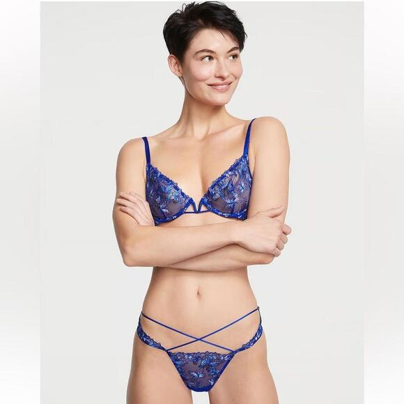 Victoria’s Secret Butterfly Embroidery Strappy Open Back Panty - Picture 3 of 8